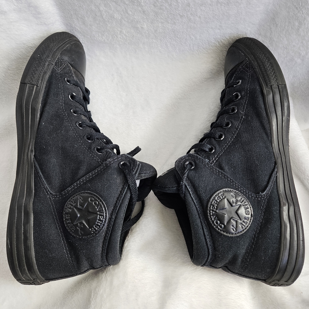 Converse All Black High-Top Sneakers - Picture 3 of 7